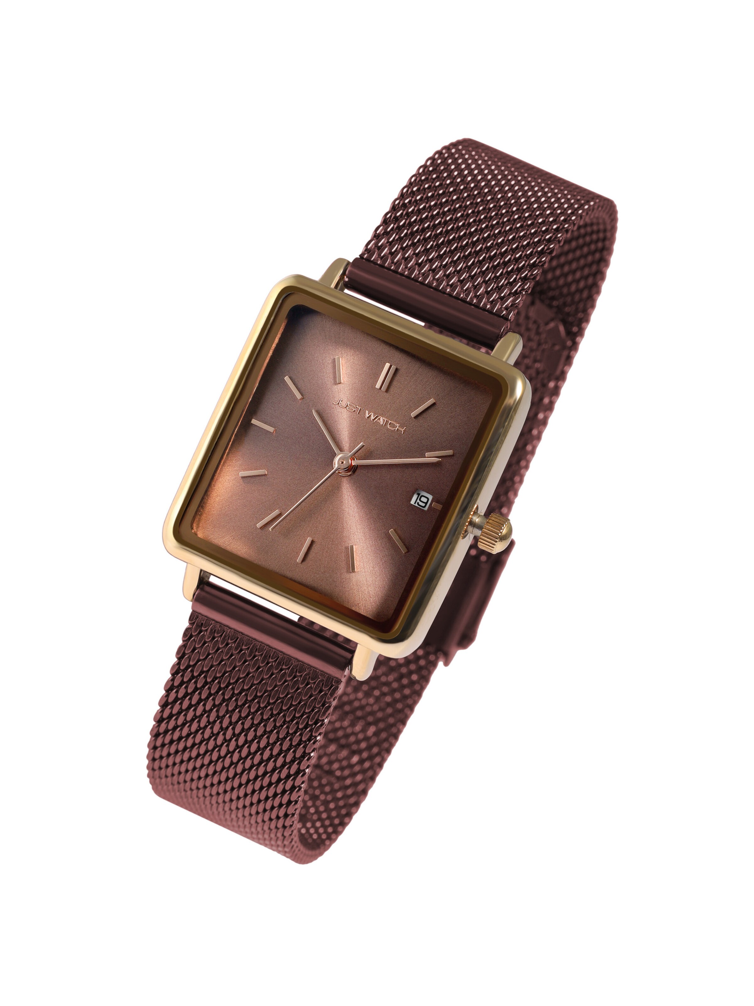 Just Watch Analog Watch 'Sienna, Datumsanzeige' in Red: front