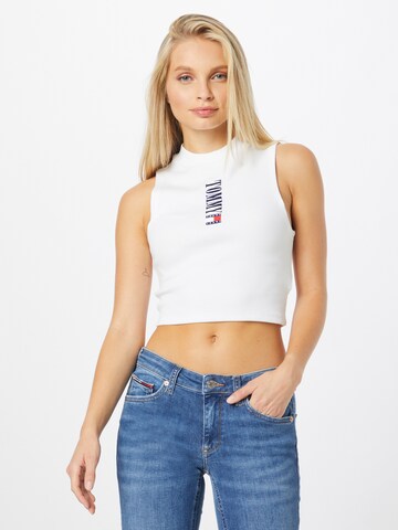 Tommy Jeans Top 'ARCHIVE' in Wit: voorkant