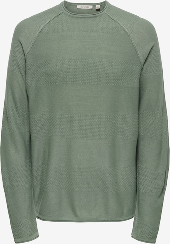 Pulover de la Only & Sons pe verde: față