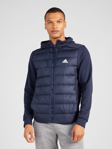 Geacă outdoor 'Essentials' de la ADIDAS SPORTSWEAR pe albastru: față