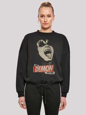 F4NT4STIC Sweatshirt 'Kiss Demon Rock' in Schwarz: Vorderseite