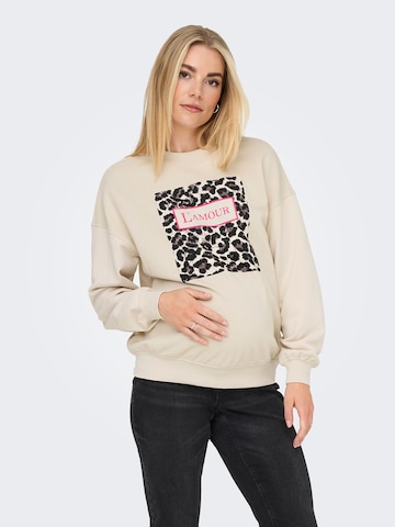 Sweat-shirt 'OLMFresh' Only Maternity en gris : devant
