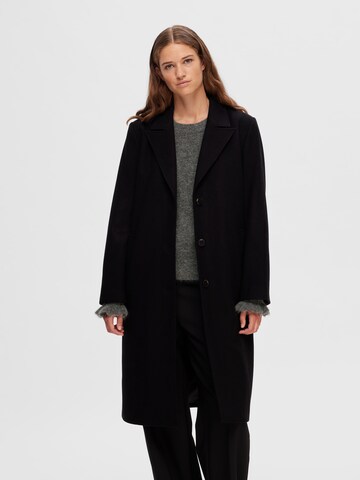 SELECTED FEMME Vinterfrakke 'SLFNew Alma' i sort