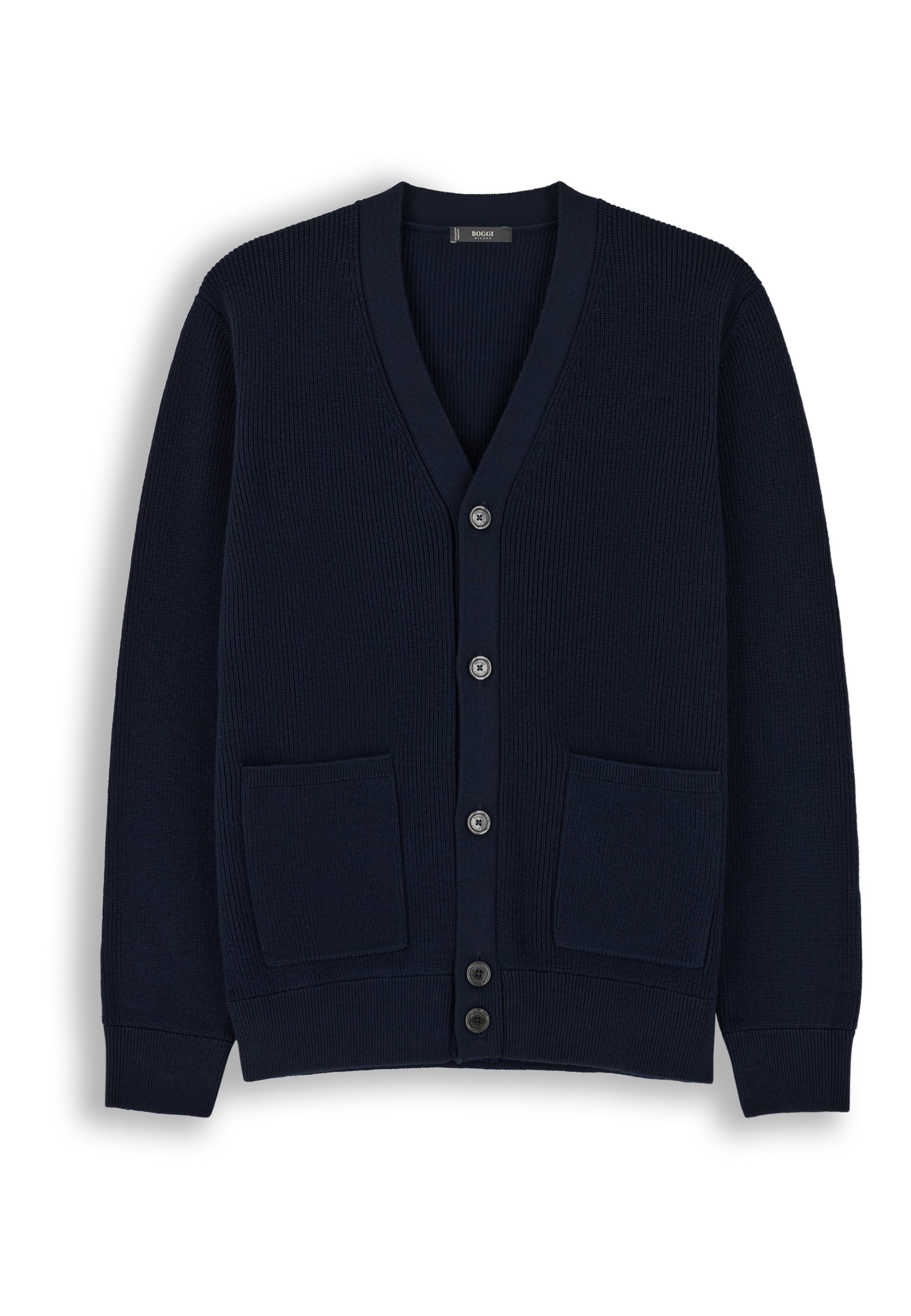 Boggi Milano Gebreid vest in Blauw: voorkant