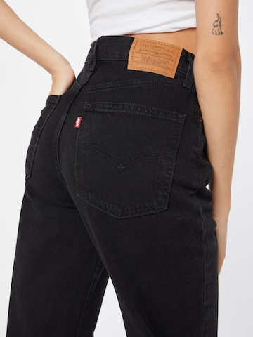 LEVI'S ® Slimfit Jeans '70s High Slim Straight' in Zwart