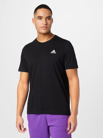 ADIDAS SPORTSWEARTehnička sportska majica 'Essentials' - crna boja: prednji dio