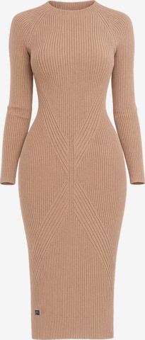 Süel knitwear Strickkleid 'Gabi' in Braun: Vorderseite