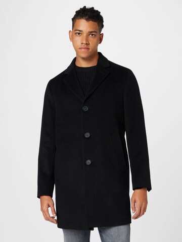 Oscar Jacobson Between-seasons coat 'Storvik' in Black: front