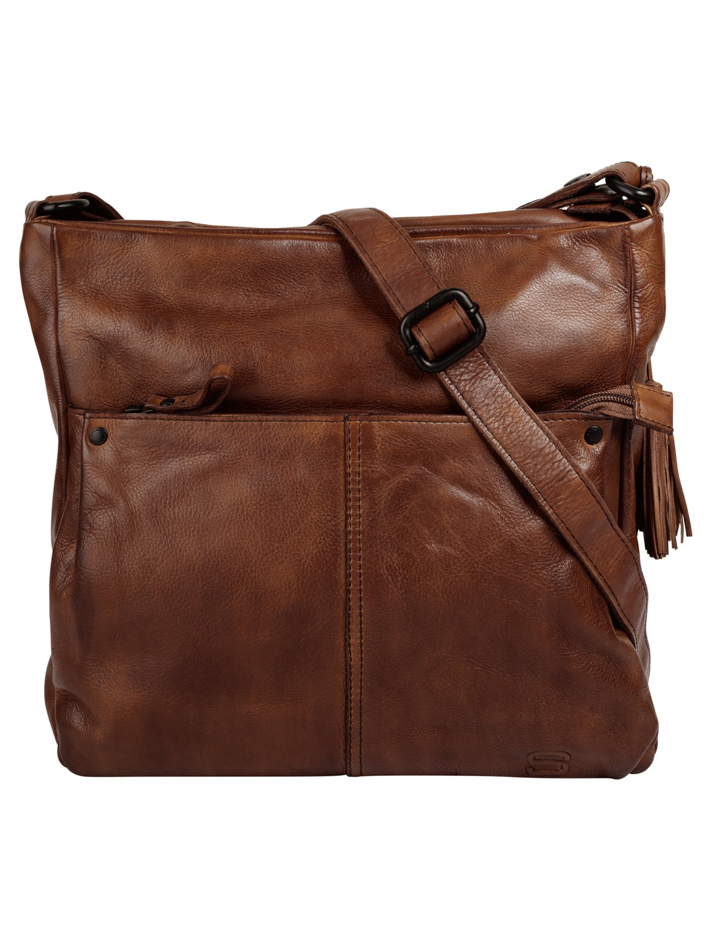 Sac à bandoulière Spikes & Sparrow en marron : devant