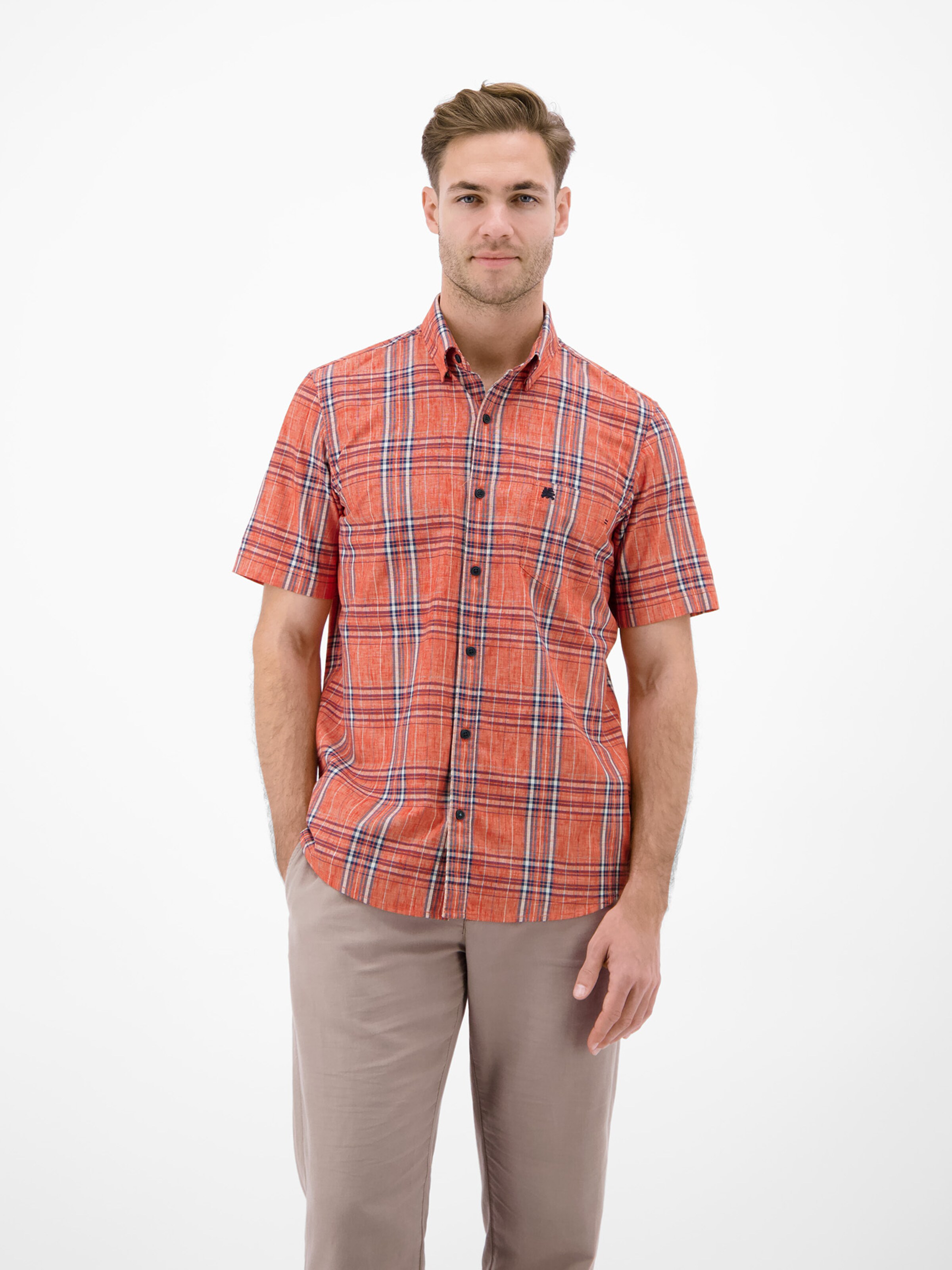 Coupe regular Chemise business LERROS en rouge : devant