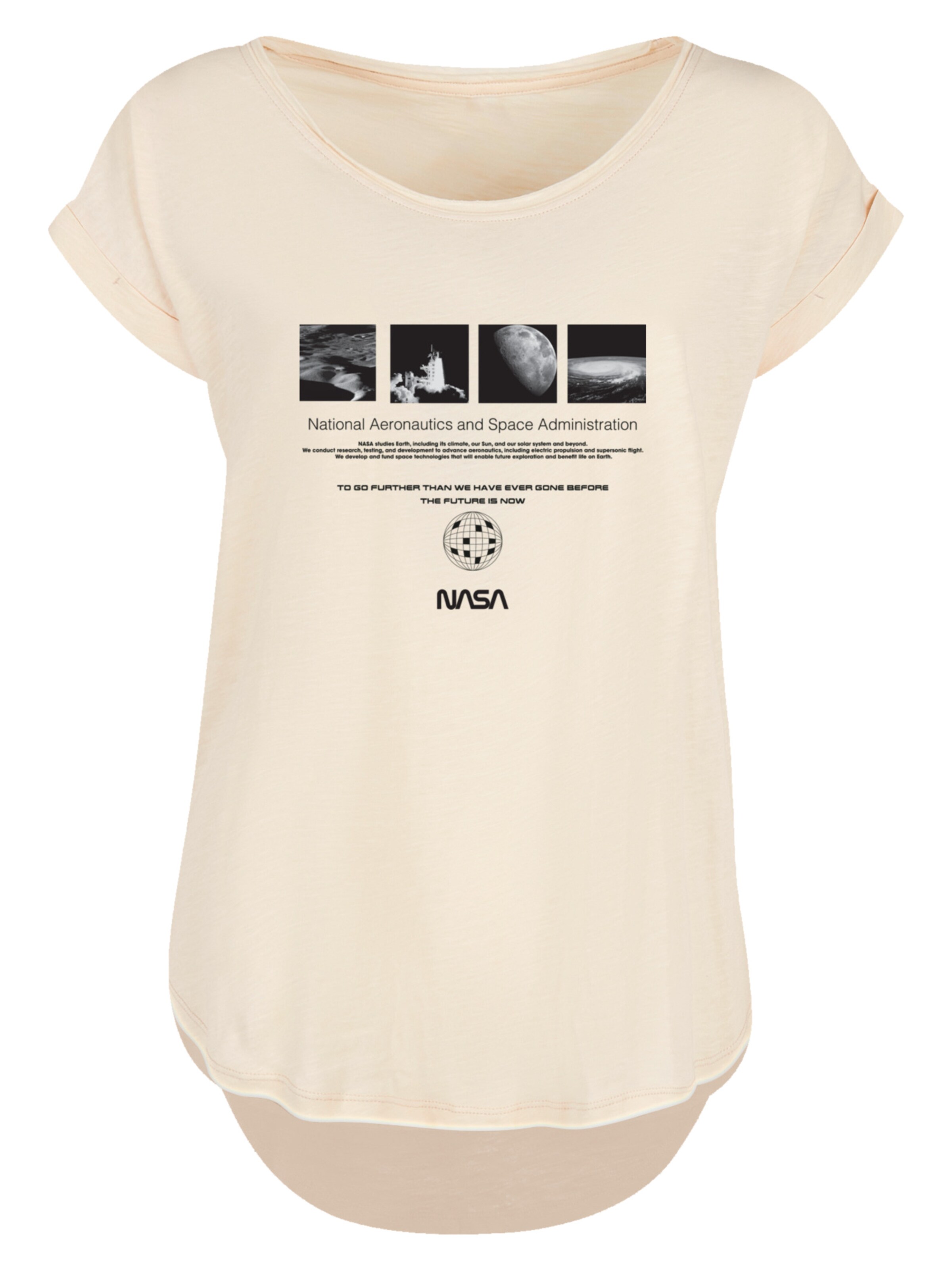 T-shirt 'NASA Retro Photo Ad The Future Is Now' F4NT4STIC en beige : devant