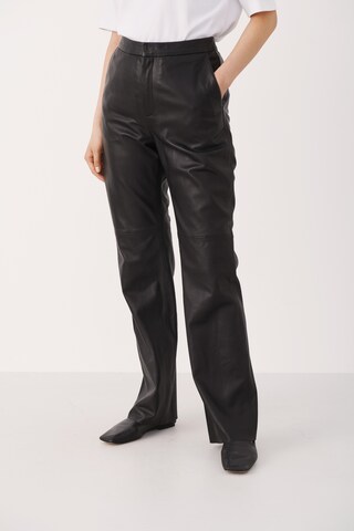 Part Two Boot cut Pants in Black: front