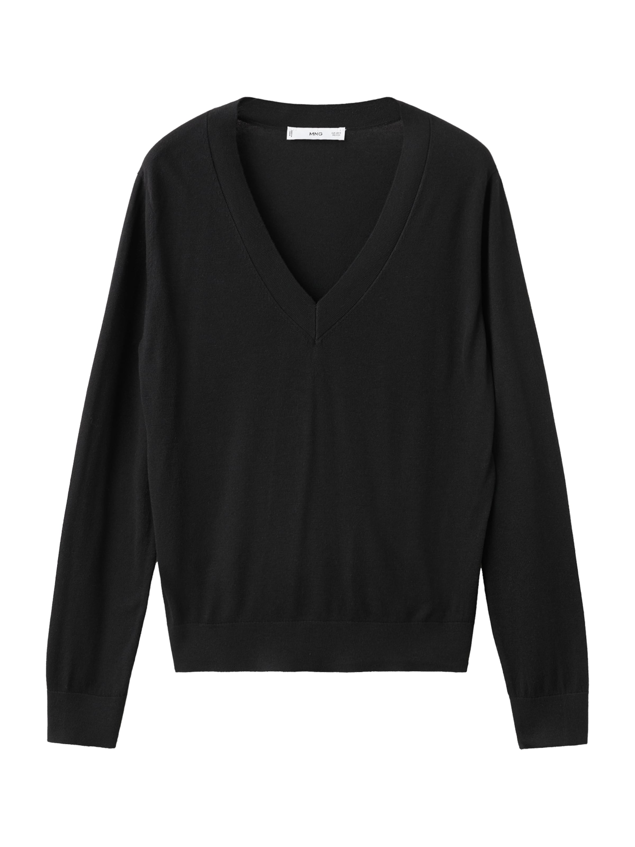 MANGO Sweter 'LUCCAV' w kolorze czarny: przód