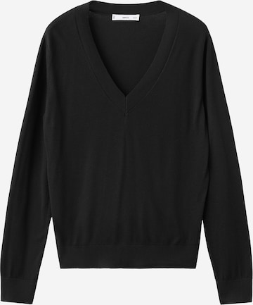 Pulover 'LUCCAV' de la MANGO pe negru: față