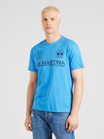 La Martina Shirt in Blauw: voorkant