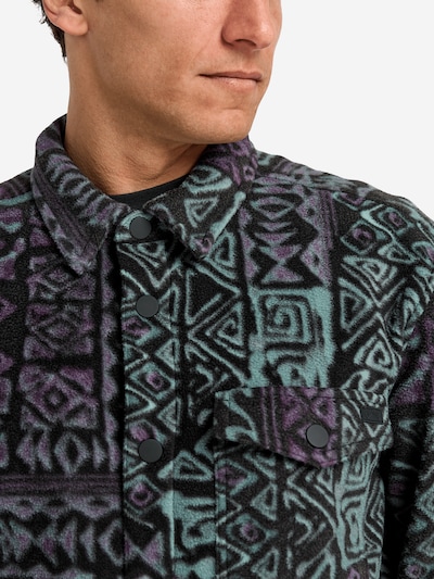 BILLABONG Fleecejacke 'Furnace' in L in cyanblau / lila / schwarz, Produktansicht