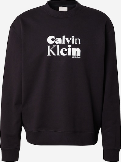 Calvin Klein Sweat-shirt en noir / blanc, Vue avec produit