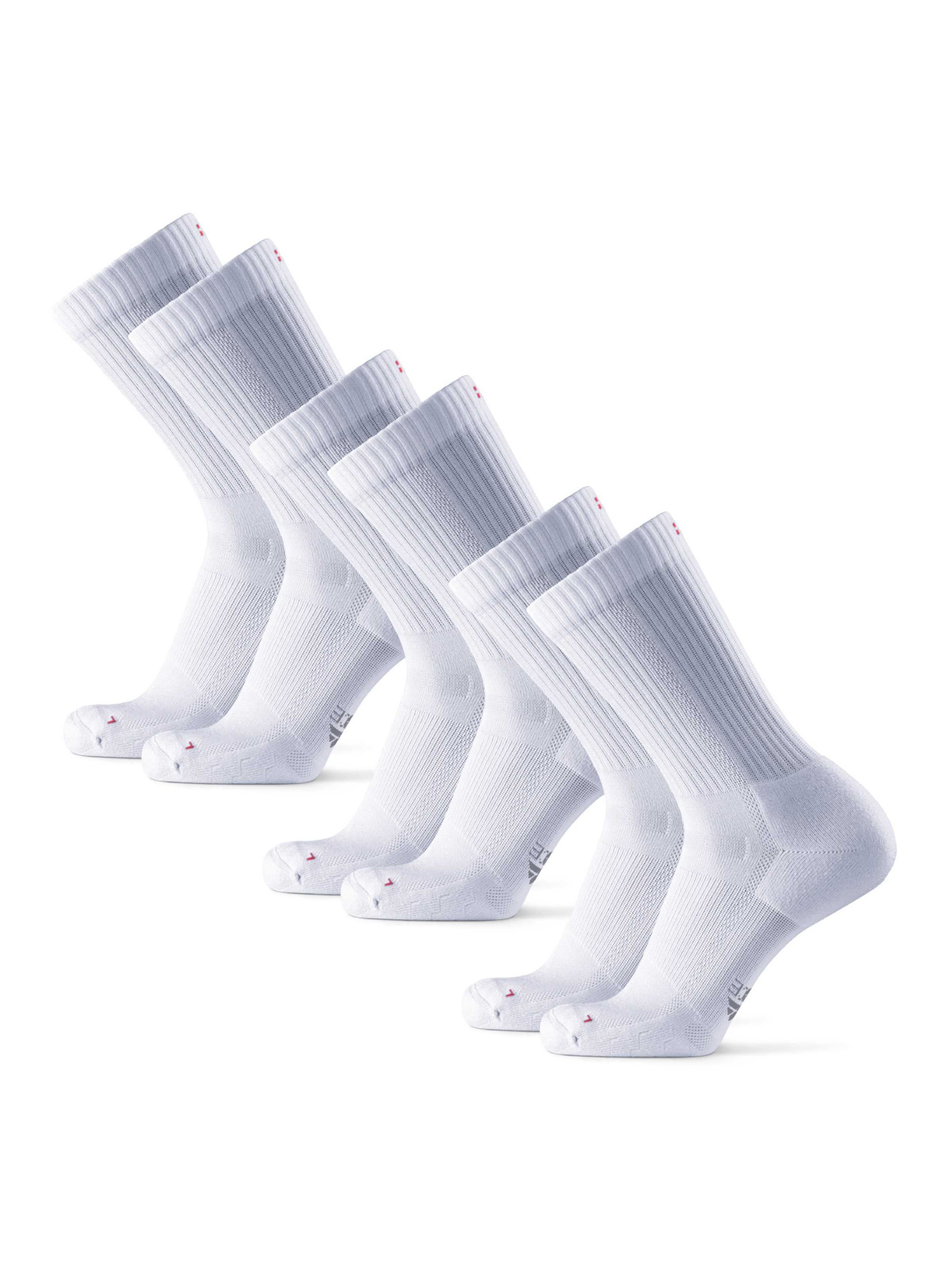 DANISH ENDURANCE Sports socks 'Long Distance Running Crew' in White