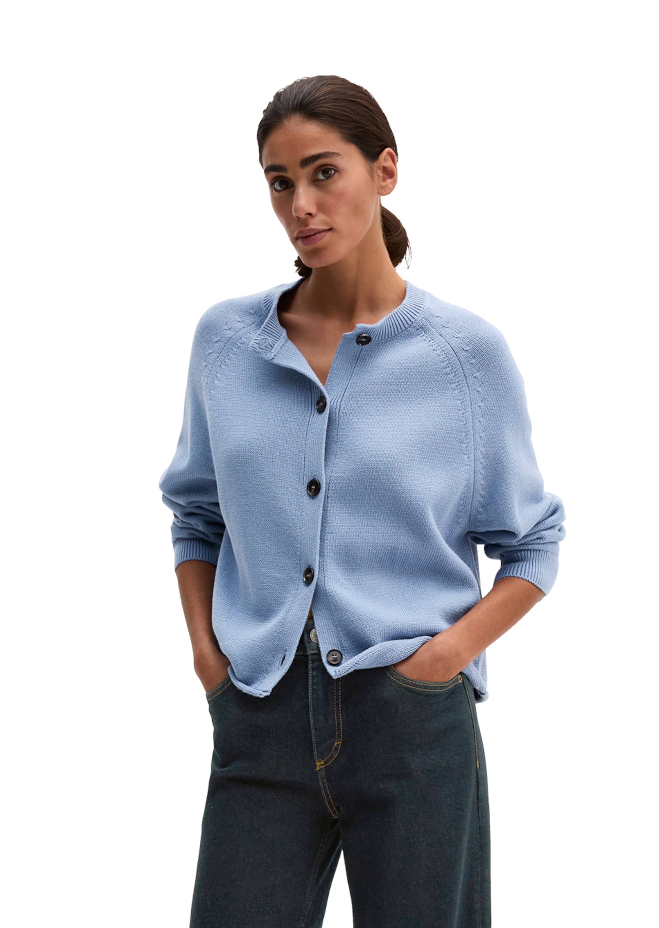 Marc O'Polo Strickjacke in Blau: Vorderseite