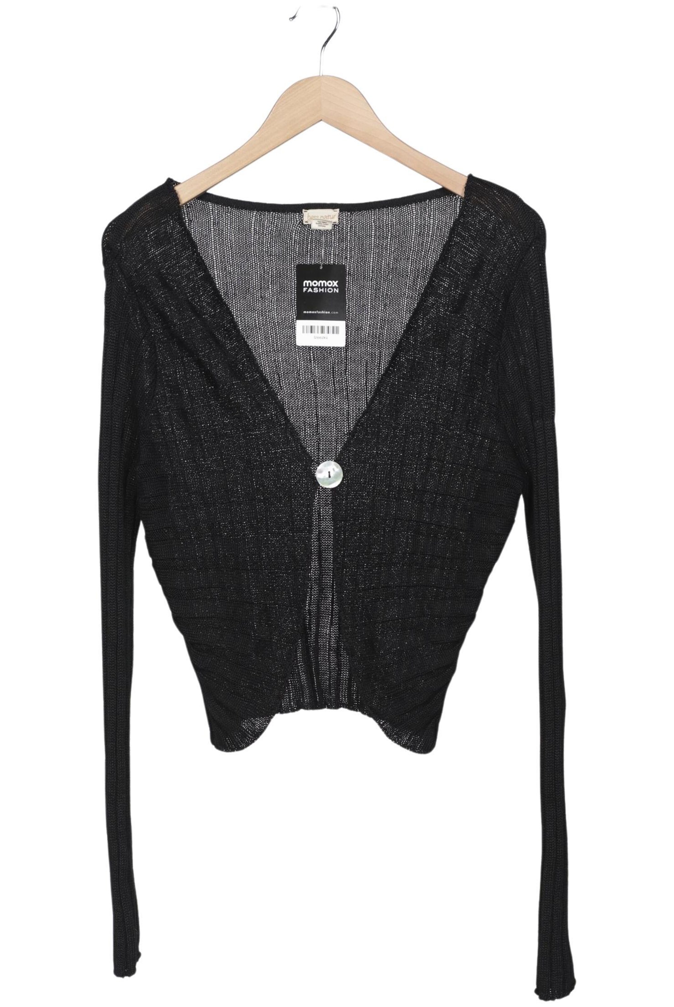 hessnatur Sweater & Cardigan in L in Black: front