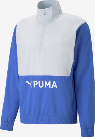 PUMA Athletic Jacket in Blue: front