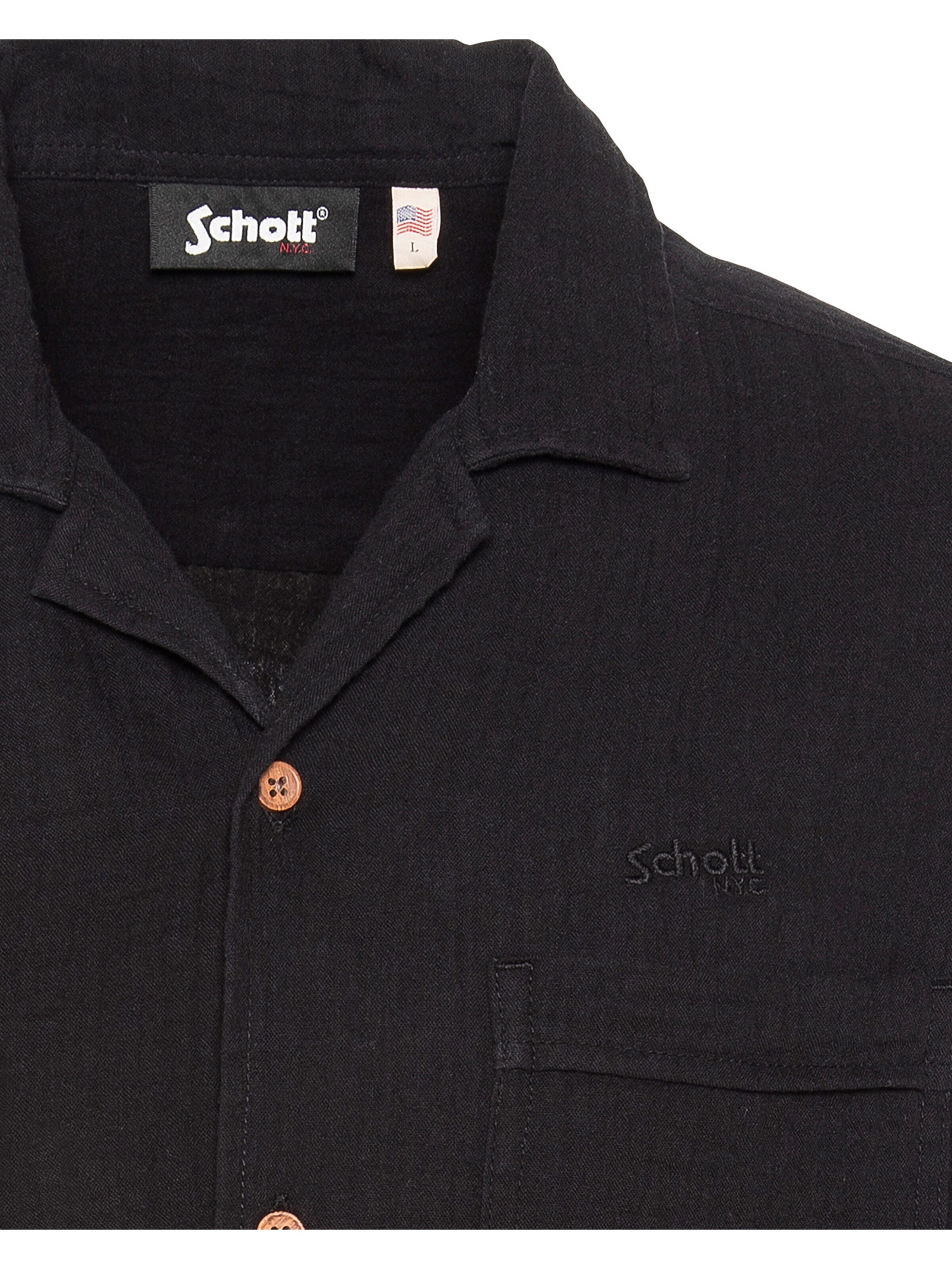 Schott NYC Shirt‌ in Schwarz