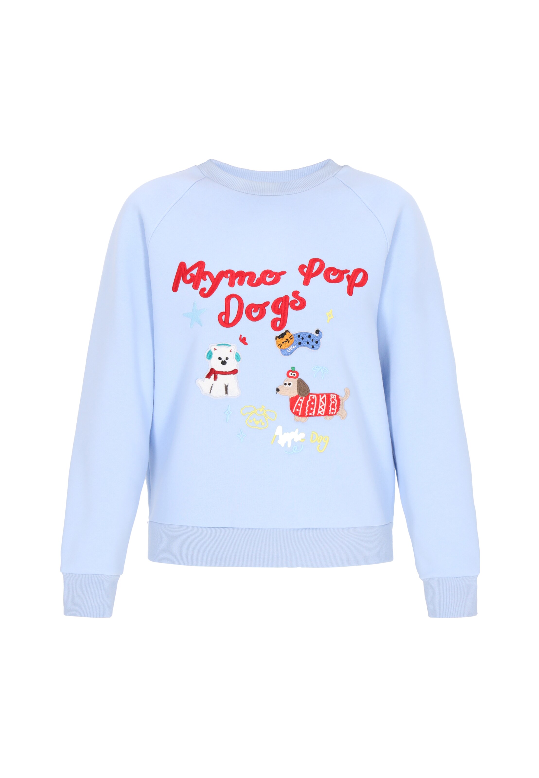 MYMO Sweatshirt 'Pop' in Blauw: voorkant
