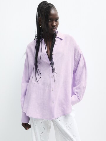 Chemisier Pull&Bear en violet : devant