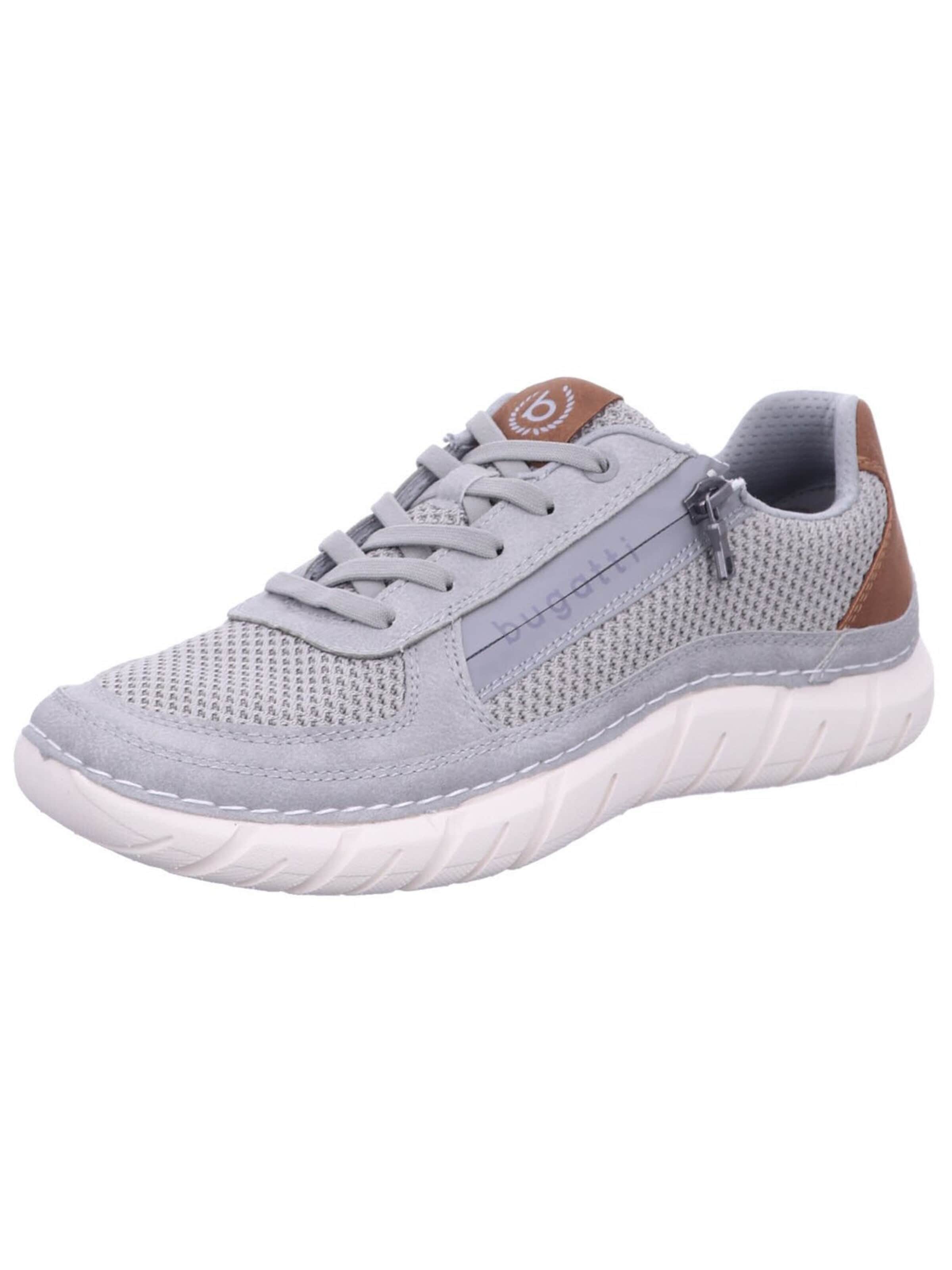 bugatti - Zapatos con cordón 'Sneaker Low Herren 321 ASM026900 1500 Leder-Mix in grau' en gris: frente