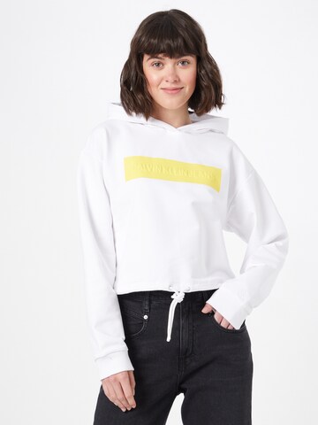 Calvin Klein Jeans Sweatshirt 'Hero' in Weiß: predná strana
