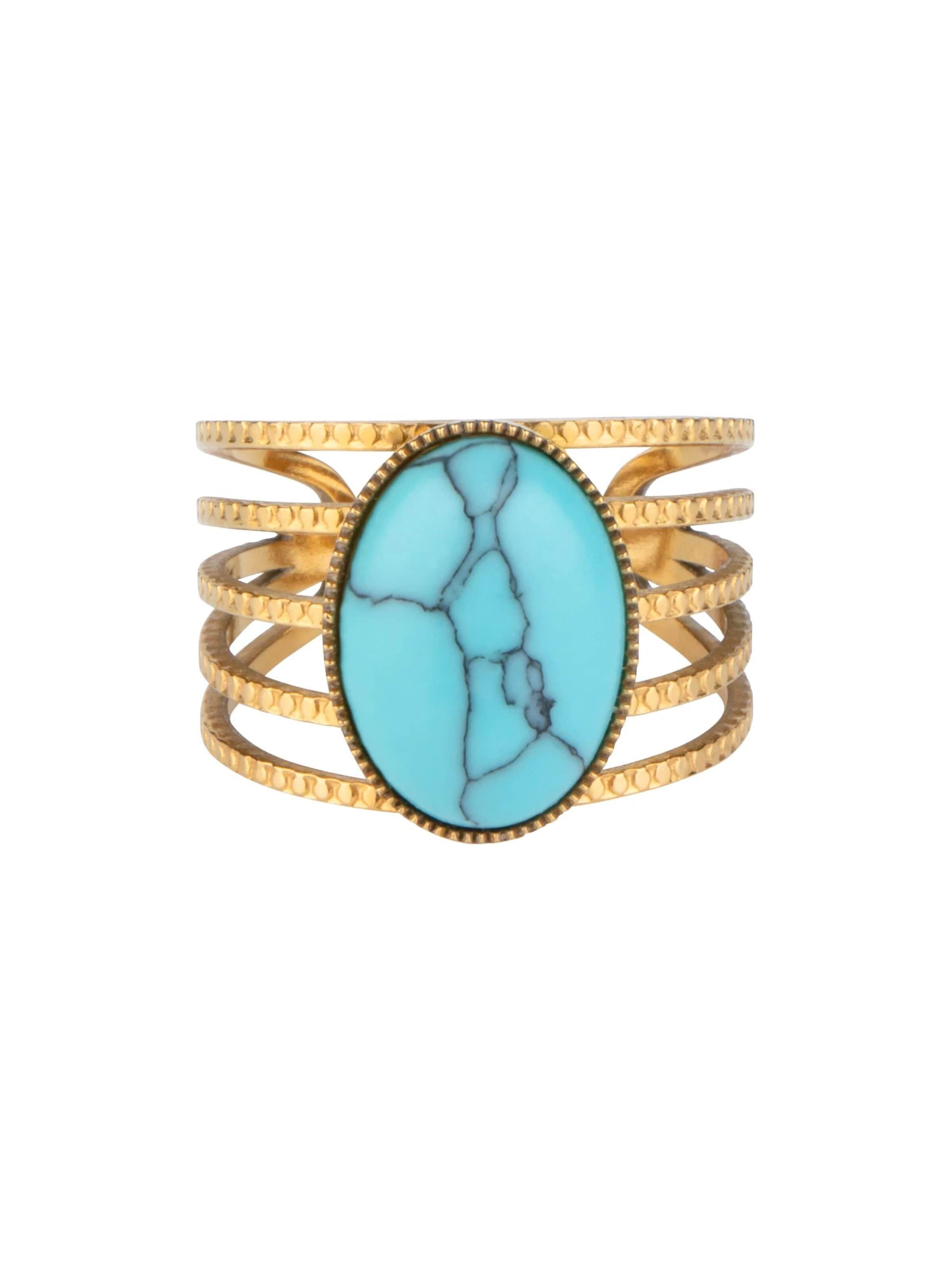 Bague 'Ring Bari' Chic by Lirette en bleu : devant