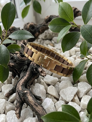Bracelet 'LEHNSEE' Holzwerk en or