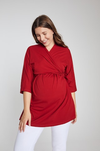 Ulla Popken Shirt 'Bellieva' in Rood: voorkant