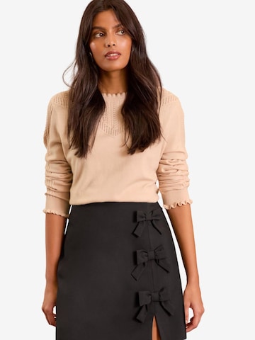 Jupe love & roses en noir : devant