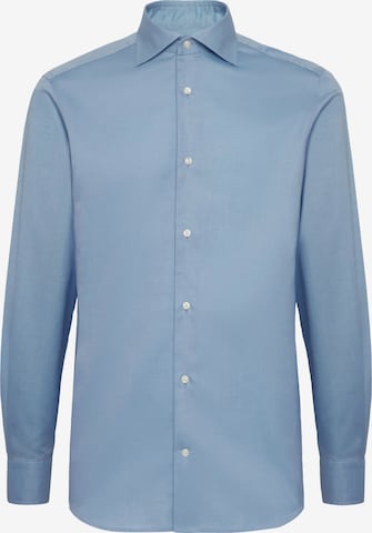 Chemise business Boggi Milano en bleu : devant