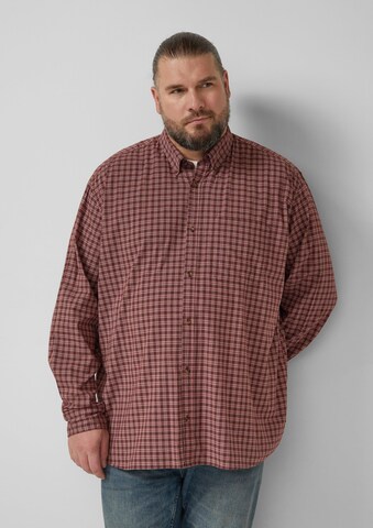 s.Oliver Men Big Sizes Regular Fit Hemd in Rot