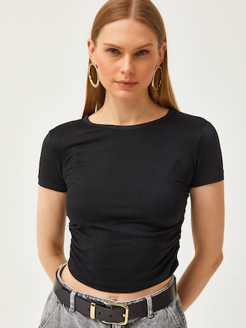 T-shirt olalook en noir : devant
