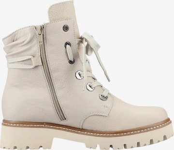 Rieker Lace-Up Ankle Boots in Beige