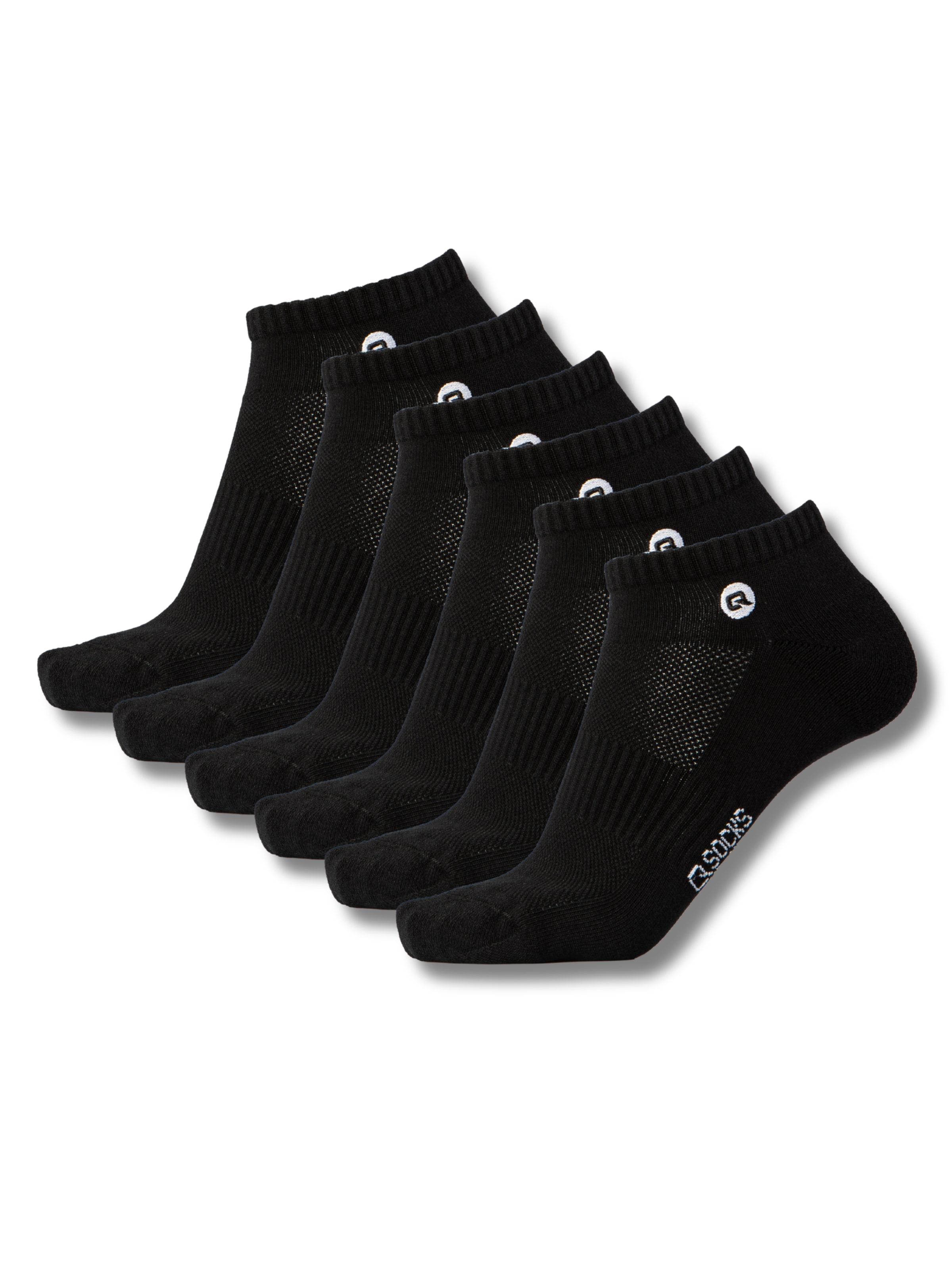 Chaussettes QOLONIA en noir : devant