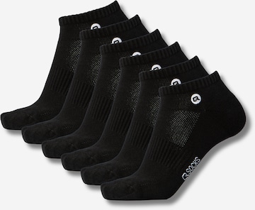 Chaussettes QOLONIA en noir : devant