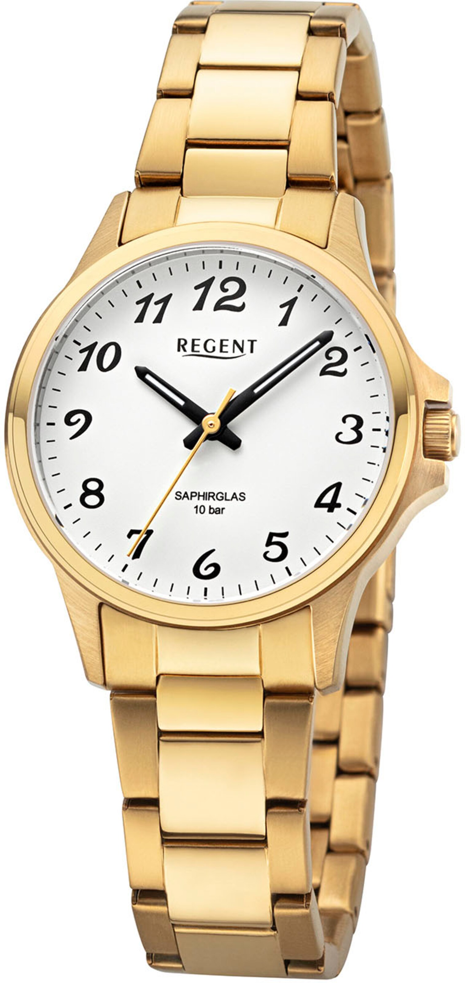 REGENT Analog Watch in Gold: front