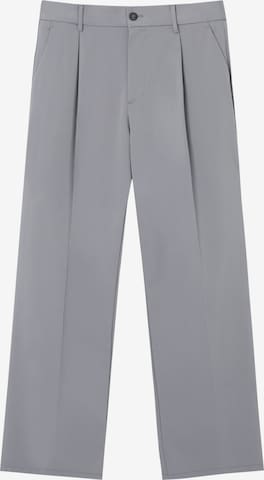 Pull&Bear Wide Leg Hose in Grau: predná strana