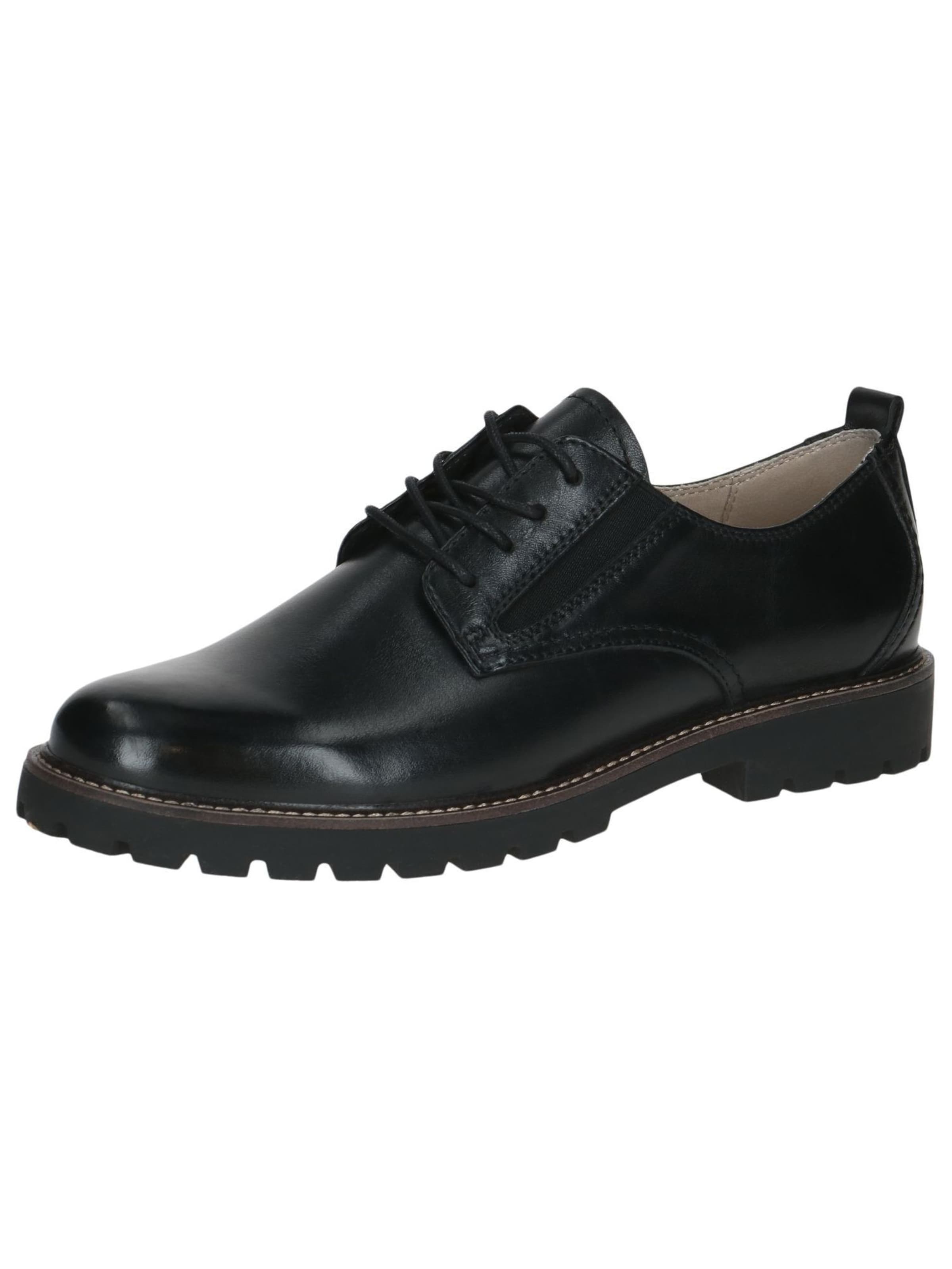 CAPRICE Čevlji na vezalke &#x27;Freya&#x27; | črna barva: sprednja stran