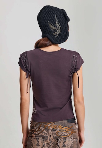 Ed Hardy - Camiseta en marrón