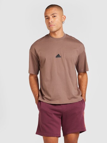 ADIDAS SPORTSWEAR Funkční tričko – hnědá: přední strana