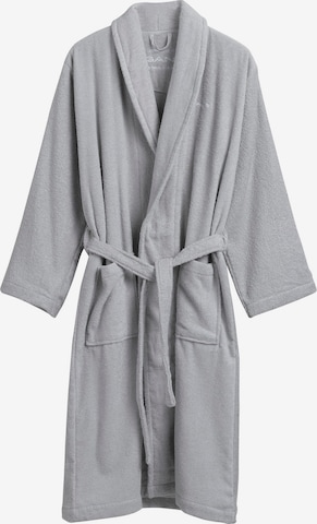 GANT Long Bathrobe in Grey: front