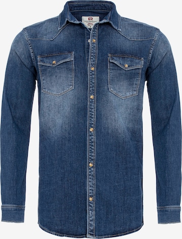 Redbridge Regular fit Overhemd in Blauw: voorkant