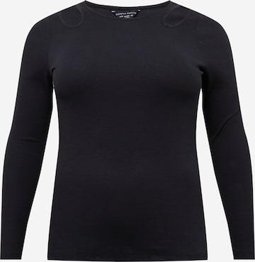 Tricou de la Dorothy Perkins Curve pe negru: față