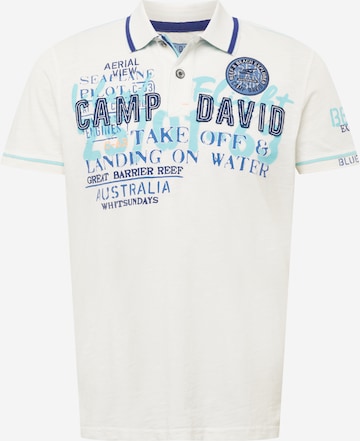 CAMP DAVID Poloshirt in Beige: front