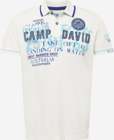 CAMP DAVID Poloshirt in elfenbein / blau, Produktansicht